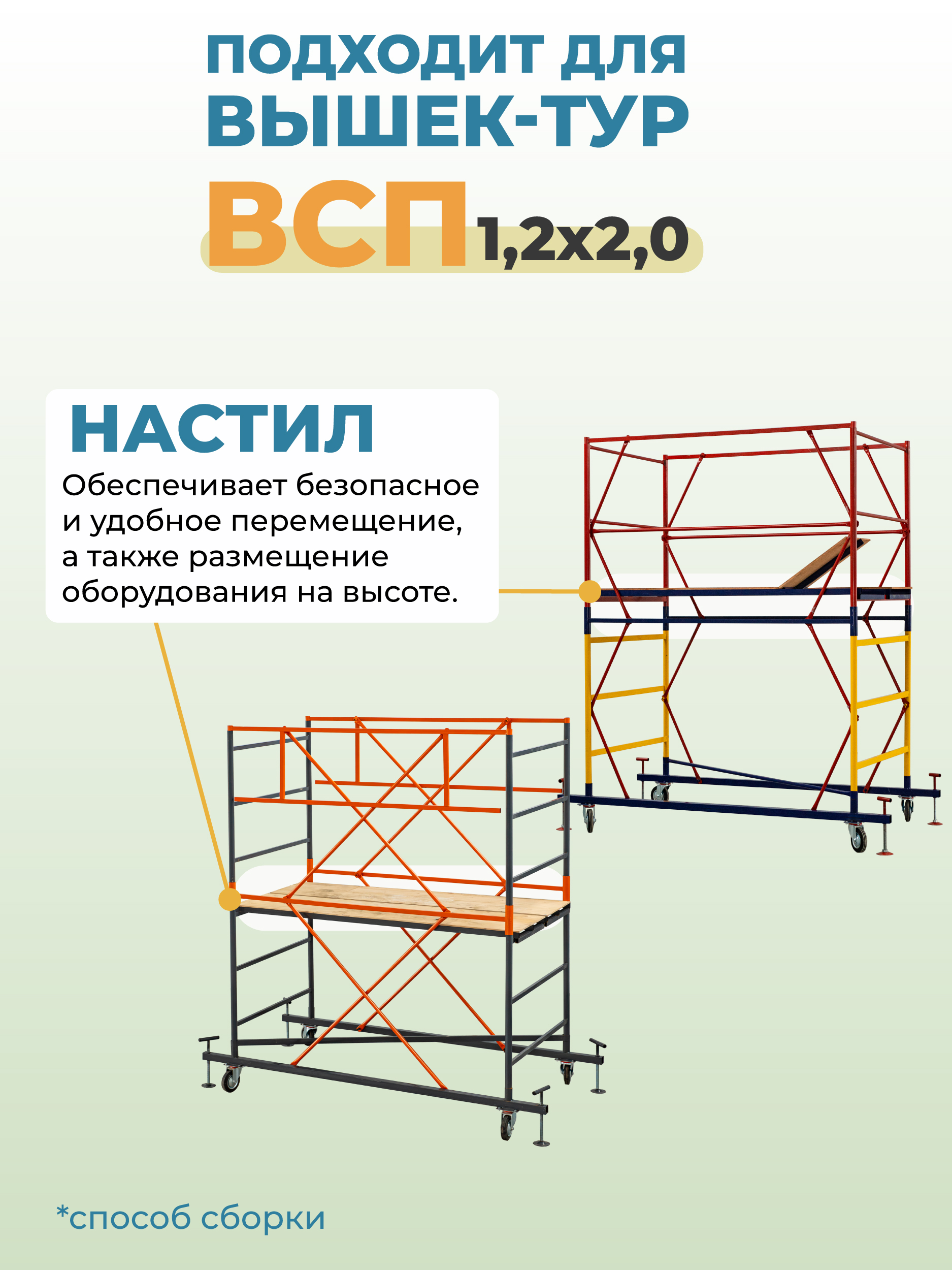 Настил с люком вышки-туры Промышленник ВСП-250/1,2 фото 2