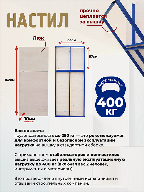 Вышка-тура  Промышленник ВСП Пром 0.7х1.6, 7.6 м фото 6