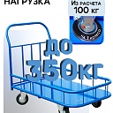 Платформенная тележка Промышленник 1000х600 ПБМ-6.10 125 ммс бортиком фото 3