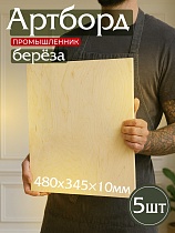 Купить Фанера 485х345х10мм, береза, упаковка 5 шт
