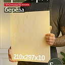 Фанера  Промышленник 210x297x10 мм, береза 5 шт. фото 1