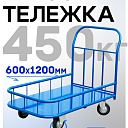 Платформенная тележка Промышленник 1200х600 ПБМ-6.12 160 мм с бортиком фото 1