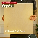 Фанера Промышленник 710х620х10мм, береза, упаковка 5 шт фото 1