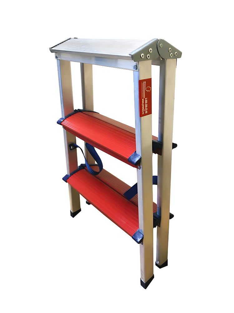 Двухсторонняя алюминиевая комбинированная стремянка  TeaM 3x3 фото 2