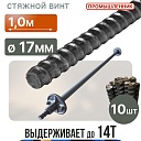 Винт стяжной для опалубки Промышленник горячекатаный 1,0 м упаковка 10 шт. фото 1