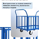 Платформенная тележка Промышленник 1400х800 ПБ-8.14 200 мм с трубчатыми бортами фото 5