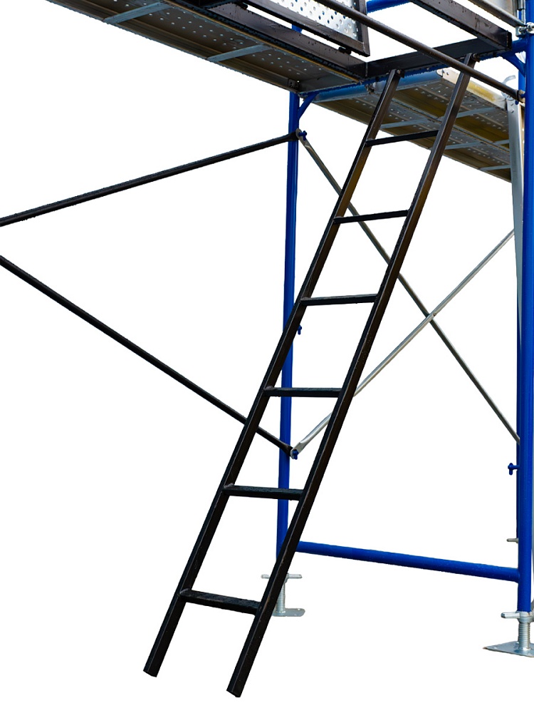 Настил перфорированный оцинкованный с люком и лестницей для строительных лесов 0,6х3,0 м фото 3