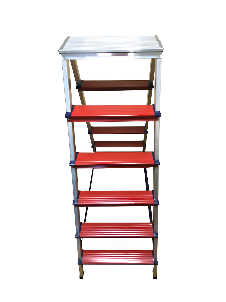 Двухсторонняя алюминиевая комбинированная стремянка  TeaM 6x6 фото 3