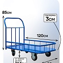 Платформенная тележка Промышленник 1200х600 ПБМ-6.12 160 мм с бортиком фото 2