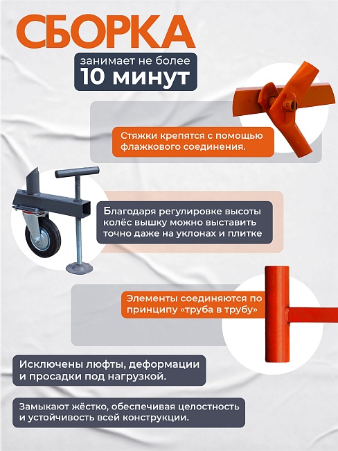 Вышка-тура TeaM ВСП 2.0х2.0, 17.2 м фото 5