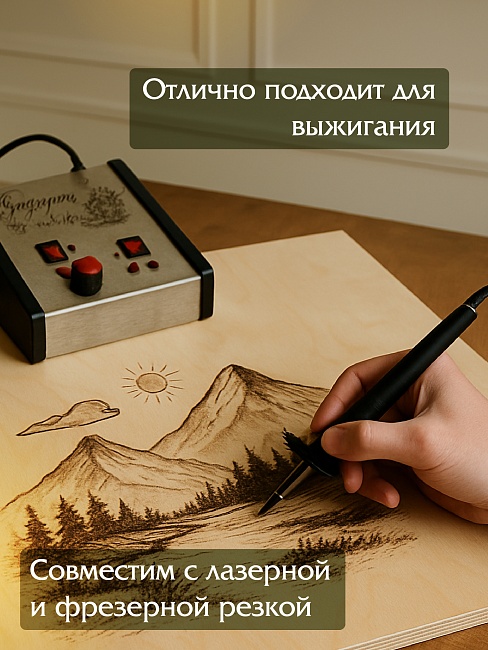 Фанера Промышленник 710х620х10мм, береза, упаковка 5 шт фото 5