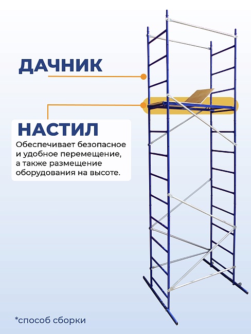 Настил с люком Промышленник для вышки-туры Дачник 0,6x1,2 фото 2