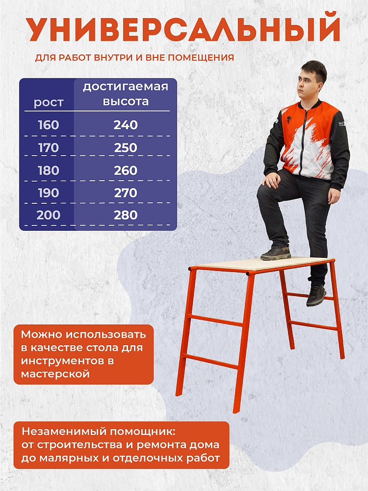 Столик малярный Промышленник составной H80 СМАРТ фото 3