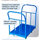 Платформенная тележка Промышленник 1400х800 ПД-8.14 200 мм с двумя ручками фото 5