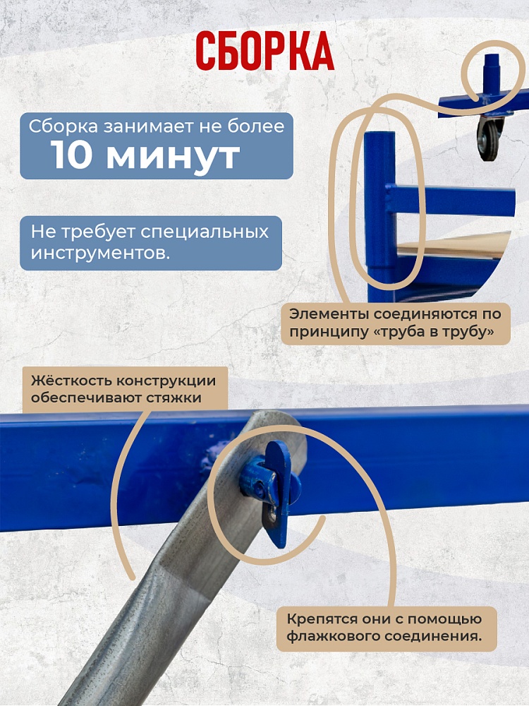 Вышка-тура Промышленник Дачница 4.0 метра фото 3